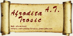 Afrodita Trošić vizit kartica